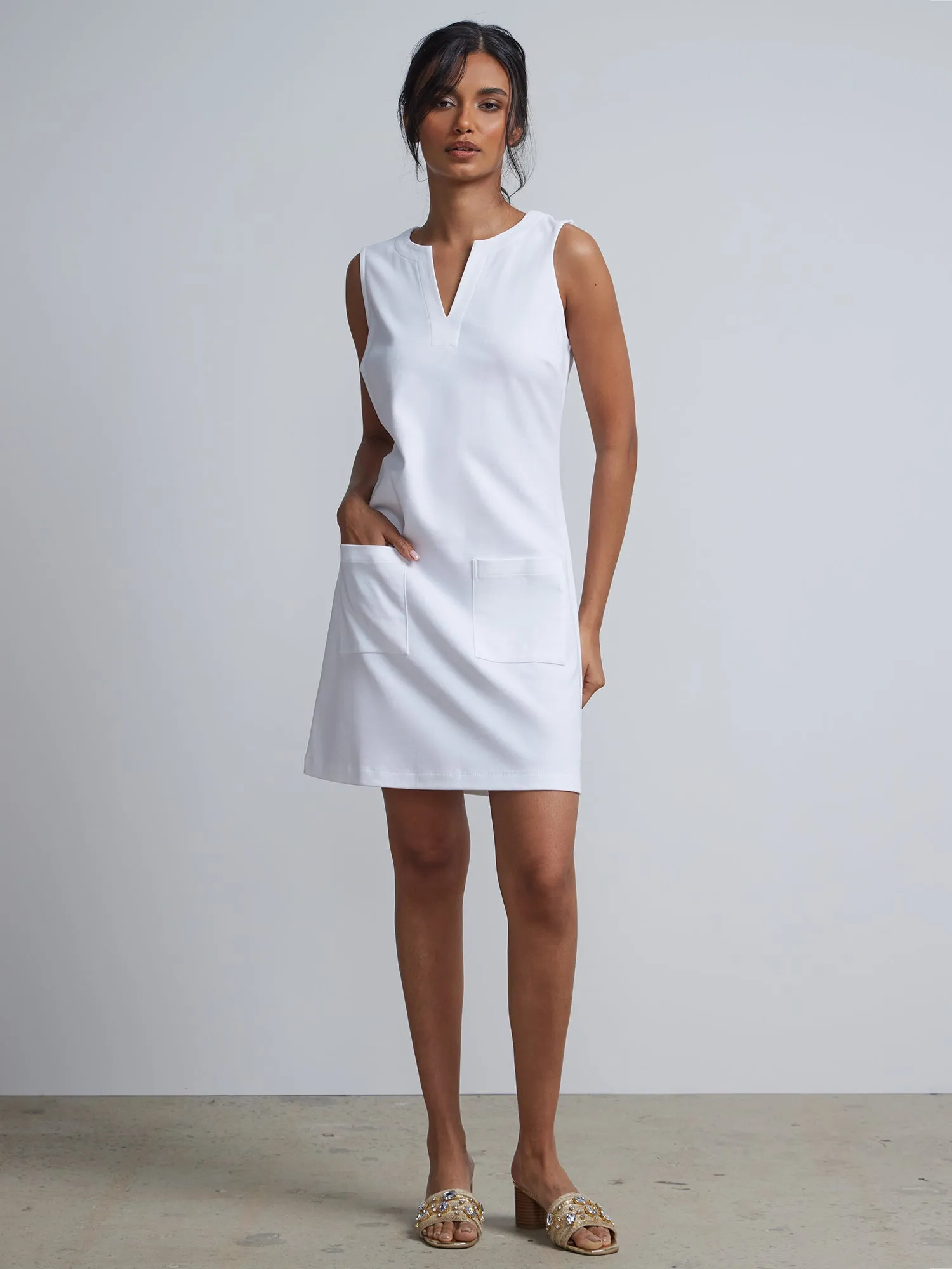 Tall Patch-Pocket Shift Dress - City Knits